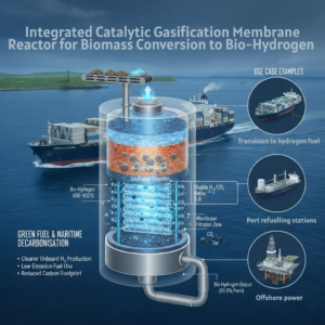 Integrated Catalytic Gasification Membrane Reactor for Biomass Conversion to Bio‐Hydrogen