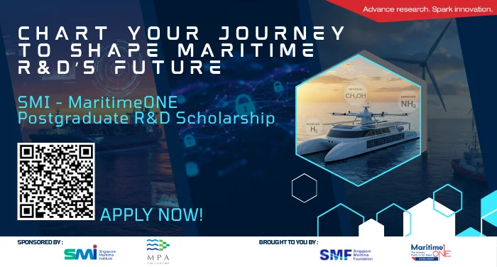 Click here to find out more about SMI - MaritimeONE Postgraduate R&D Scholarship